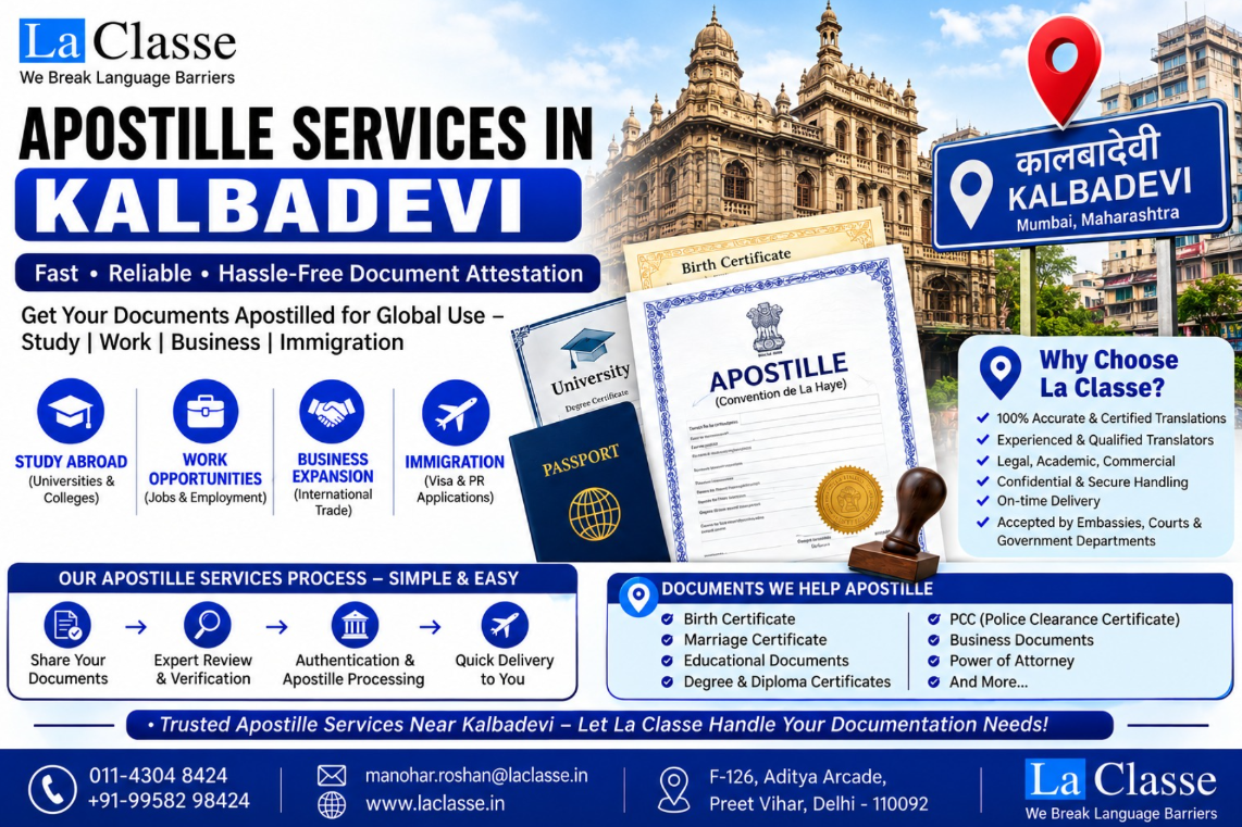 Apostille Services in Kalbadevi | Professional Document Help
